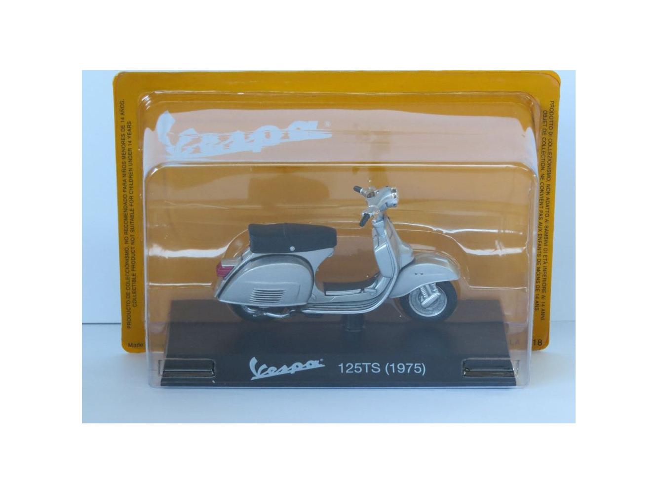 Vespa 125 TS 1975 silver - 1:18 Scale Diecast Model Scooter-Unbranded-Diecast Model Centre