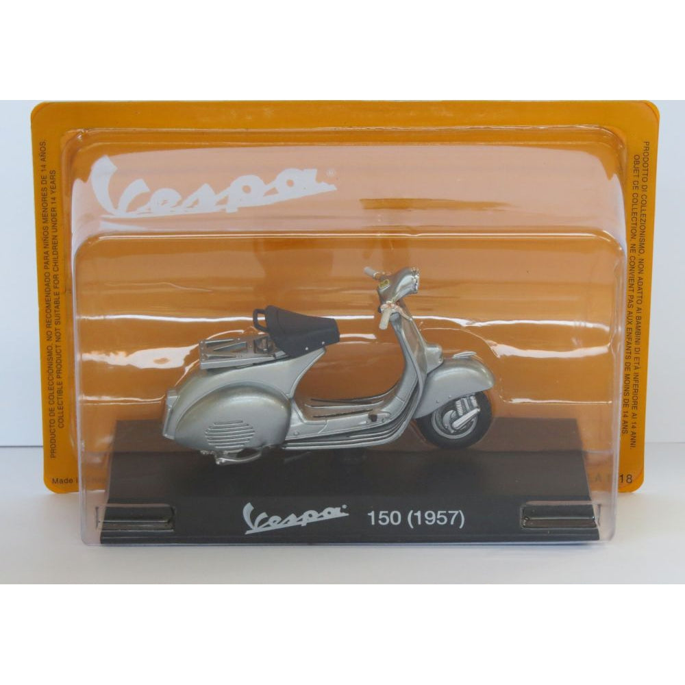 Vespa 150 1957 silver - 1:18 Scale Diecast Model Scooter-Unbranded-Diecast Model Centre