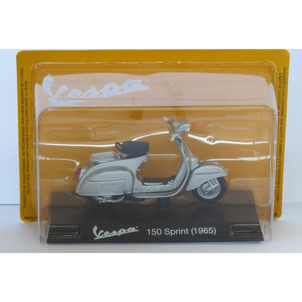 Vespa 150 Sprint 1965 silver - 1:18 Scale Diecast Model Scooter-Unbranded-Diecast Model Centre