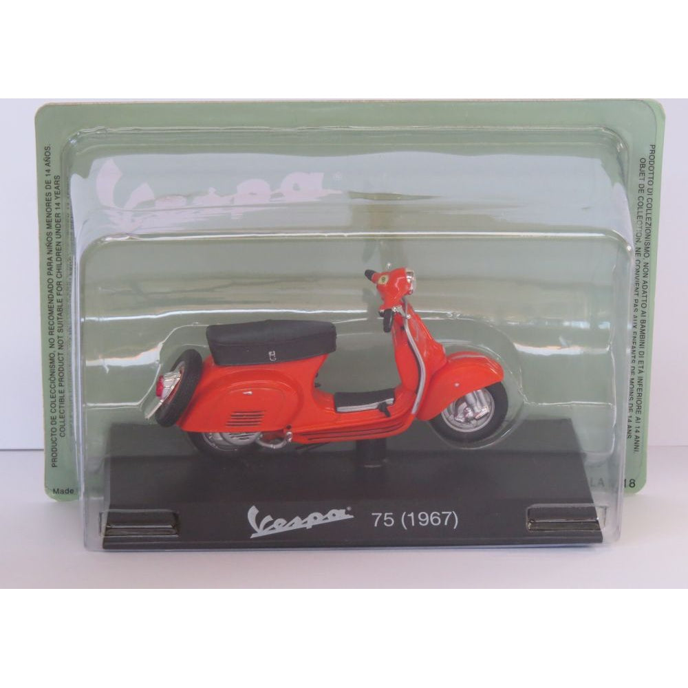 Vespa 75 1967 red - 1:18 Scale Diecast Model Scooter-Unbranded-Diecast Model Centre