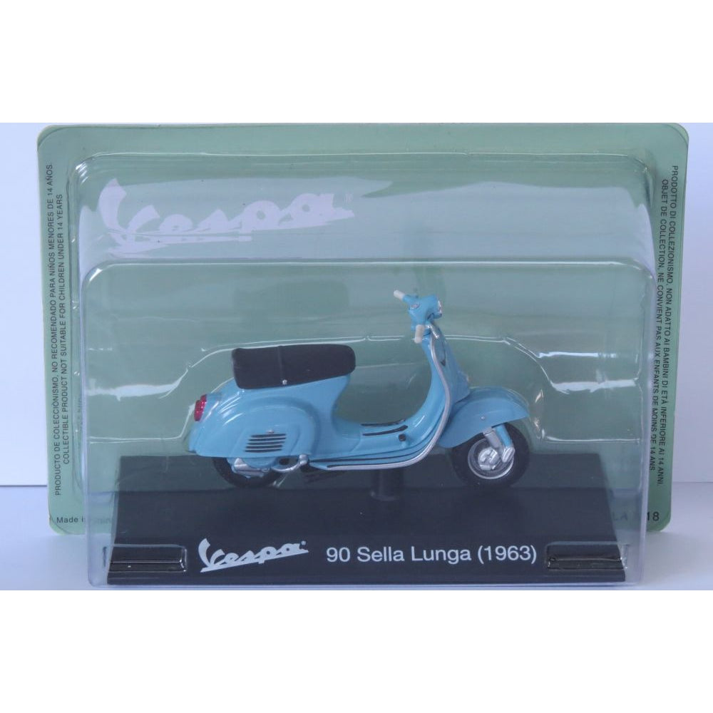 Vespa 90 Sella Lunga 1963 blue - 1:18 Scale Diecast Model Scooter-Unbranded-Diecast Model Centre