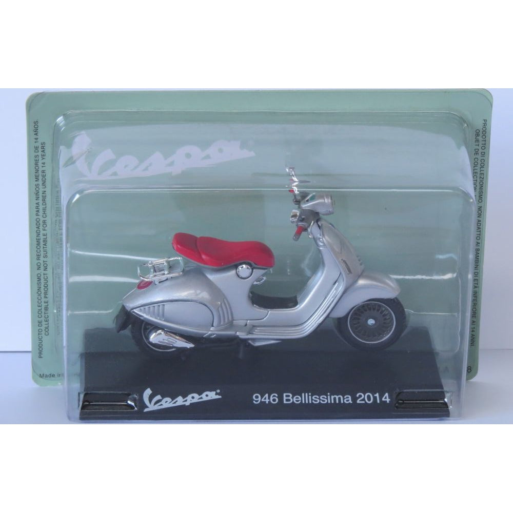 Vespa 946 Bellisima 2014 silver - 1:18 Scale Diecast Model Scooter-Unbranded-Diecast Model Centre