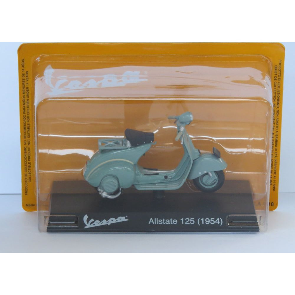 Vespa Allstate 125 1954 green - 1:18 Scale Diecast Model Scooter-Unbranded-Diecast Model Centre