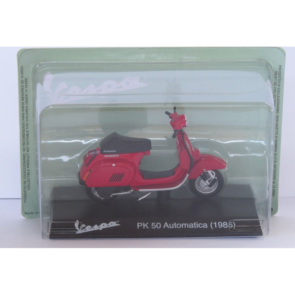 Vespa PK 50 Automatica 1985 red - 1:18 Scale Diecast Model Scooter-Unbranded-Diecast Model Centre