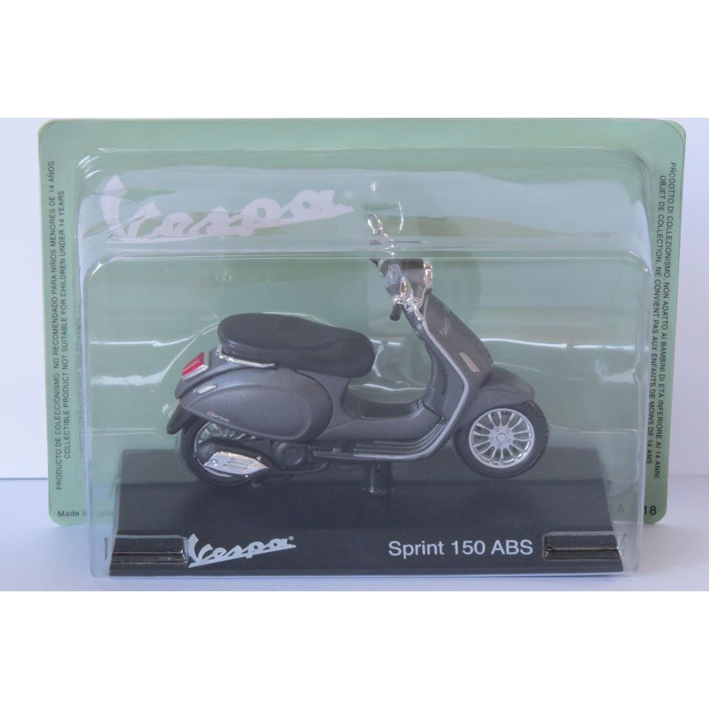 Vespa Sprint 150 ABS 2014 grey - 1:18 Scale Diecast Model Scooter-Unbranded-Diecast Model Centre