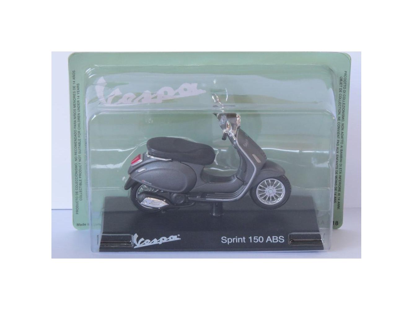 Vespa Sprint 150 ABS 2014 grey - 1:18 Scale Diecast Model Scooter-Unbranded-Diecast Model Centre