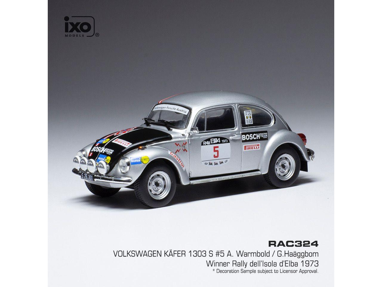 Volkswagen Beetle 1303 S #5 Rallye Elba 1973 A.Warmbold/G.Haagbom 1:43 Scale IXO Diecast Model Car-IXO-Diecast Model Centre