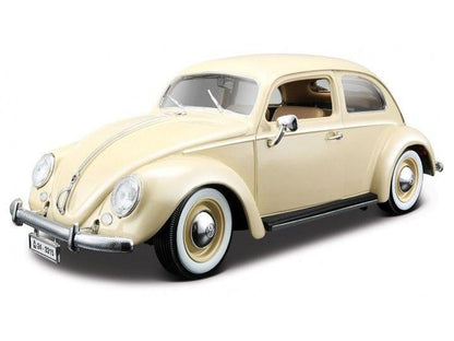 Volkswagen Beetle 1955 Beige 1:18 Scale Bburago Diecast Model Car-Bburago-Diecast Model Centre