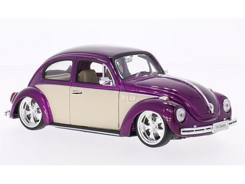 Volkswagen Beetle 1959 Tuning Lilac/White 1:24 Scale Welly Diecast Model-Welly-Diecast Model Centre