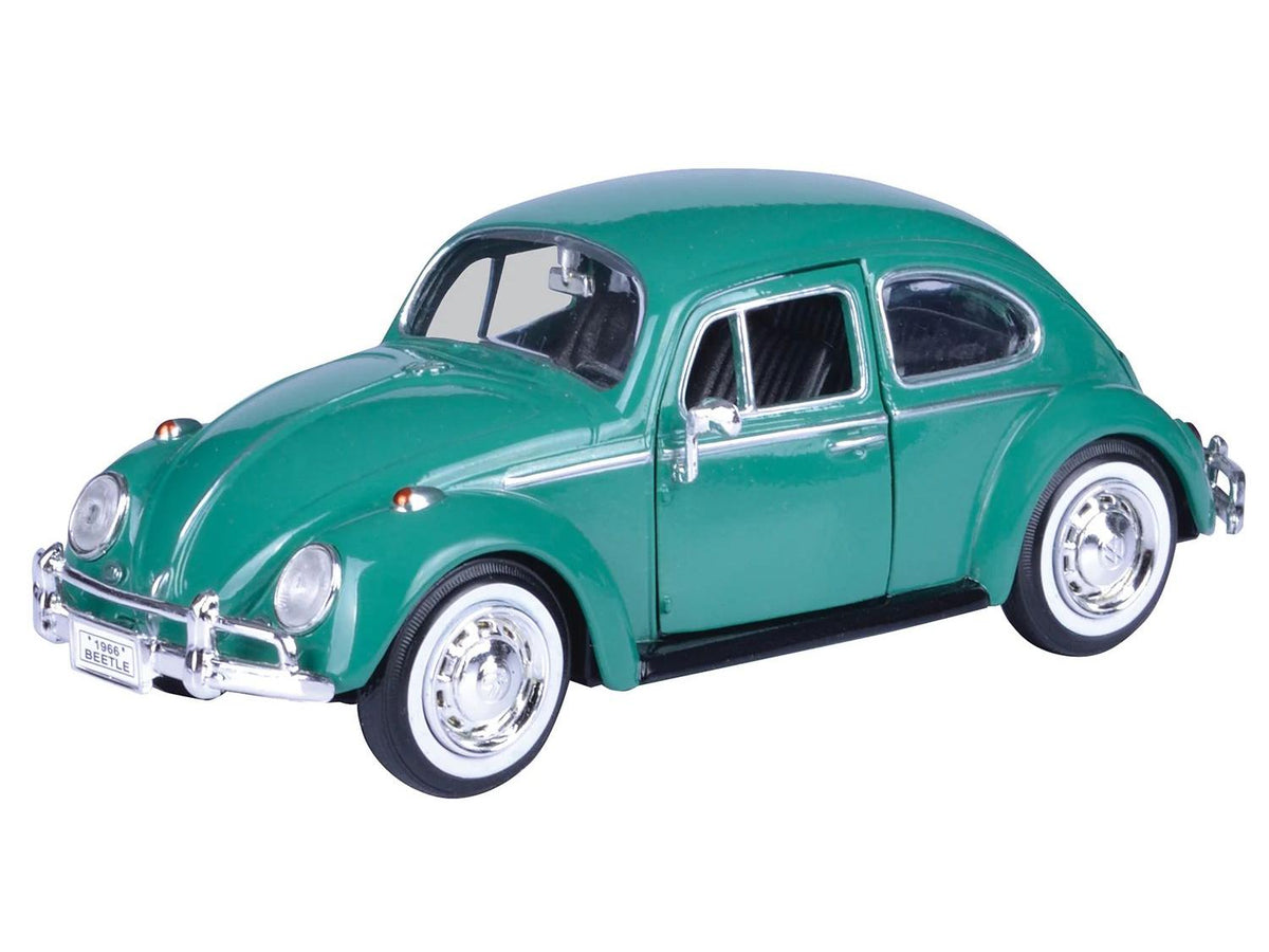 Volkswagen Beetle 1966 Java Green 1:24 Scale Diecast Car – Motormax-Motormax-Diecast Model Centre