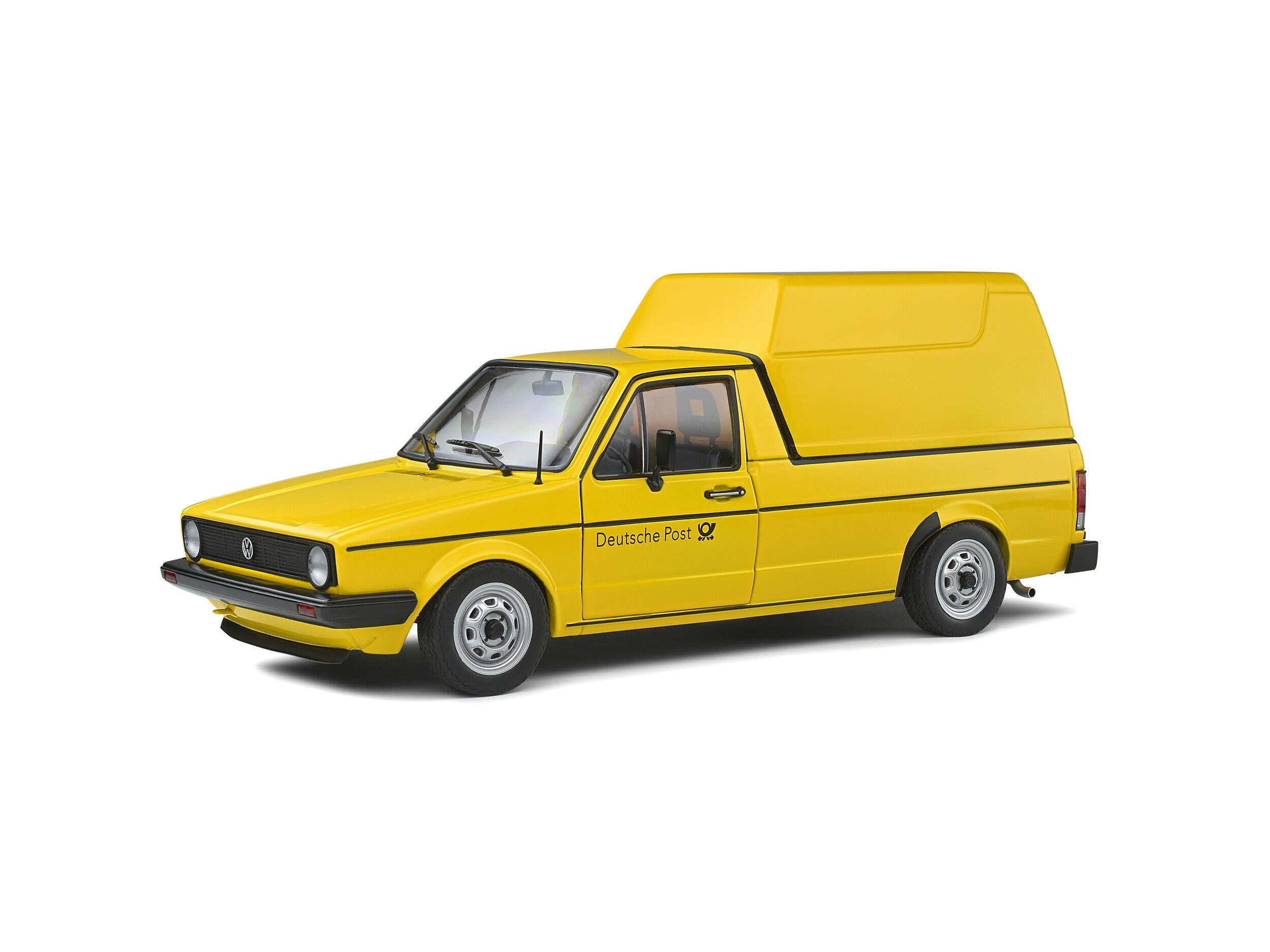 Volkswagen Caddy Mk.1 1982 German Post Yellow 1:18 Scale Solido Diecast Model-Solido-Diecast Model Centre