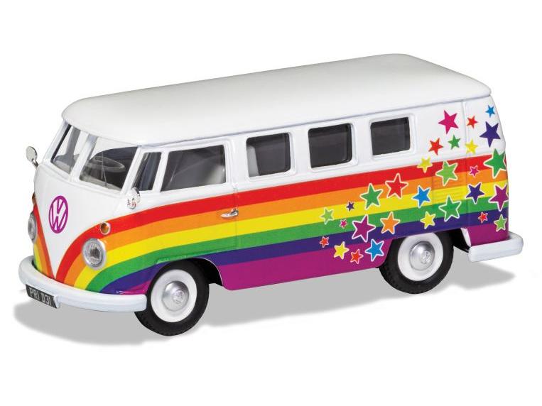 Volkswagen Campervan 'Peace Love and Wishes' 1:43 Scale Corgi Diecast Model-Corgi-Diecast Model Centre