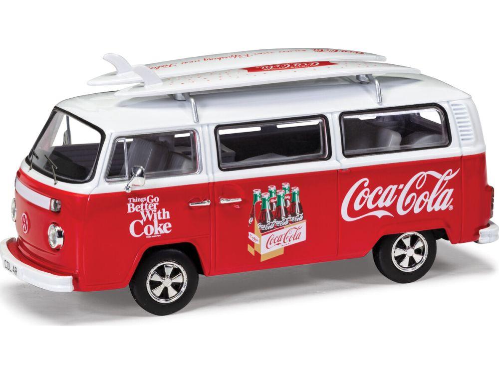 Volkswagen Campervan Type 2 (T2) Coca-Cola Surf Van Bay Window 1:43 Scale Corgi Diecast Model-Corgi-Diecast Model Centre