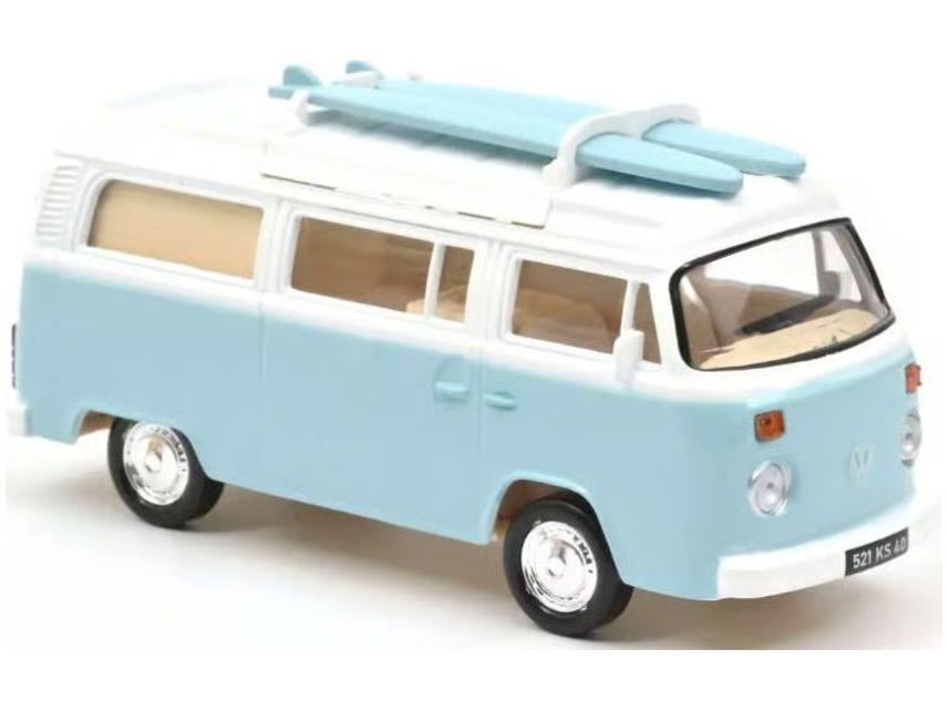 Volkswagen Combi T2b Camper Van Pastel Blue 1973 1:43 Scale Norev Diecast Model Car-Norev-Diecast Model Centre