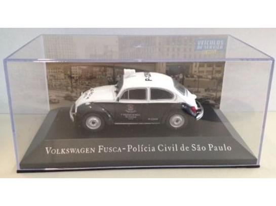 Volkswagen Fusca Policia Civil (Brazil) 1:43 Scale Unbranded Diecast Model-Unbranded-Diecast Model Centre