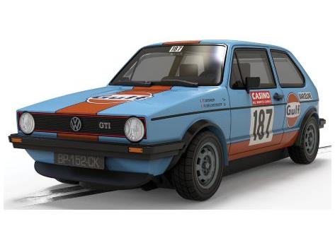 Volkswagen Golf Gti - Gulf Edition in Clear Box 1:32 Scale Scalextric-Scalextric-Diecast Model Centre