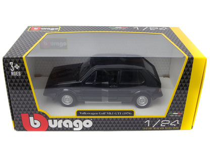 Volkswagen Golf Mk1 GTi 1979 Black 1:24 Scale Bburago Diecast Model-Bburago-Diecast Model Centre