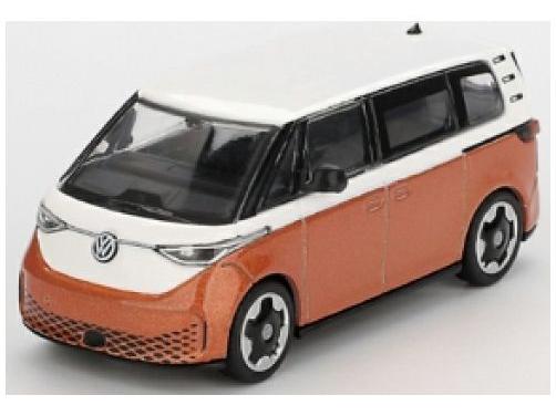 Volkswagen ID.BUZZ Candy White/Energetic Orange (LHD) 1:64 Scale MINI GT Diecast Model Car