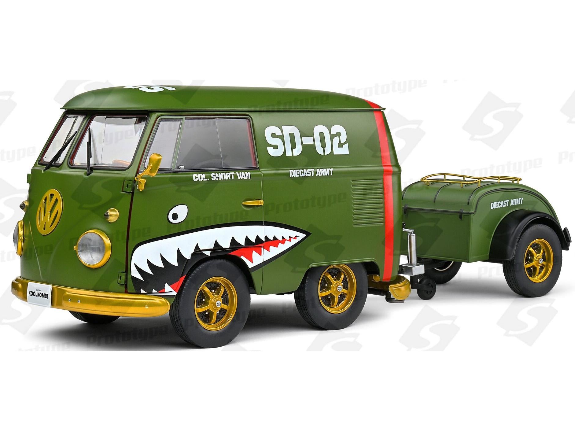 Volkswagen Kool Kombi 1950 Green 1:18 Scale Solido Diecast Model-Solido-Diecast Model Centre