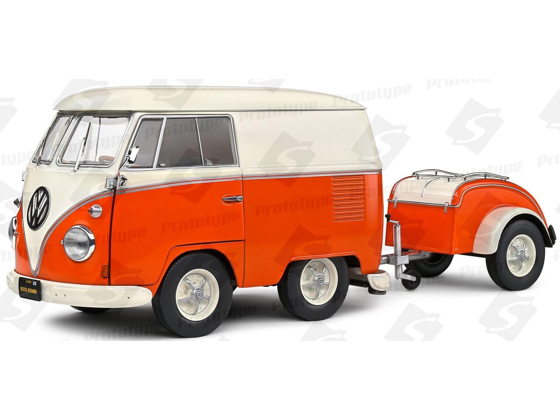 Volkswagen Kool Kombi 1950 Orange 1:18 Scale Solido Diecast Model-Solido-Diecast Model Centre