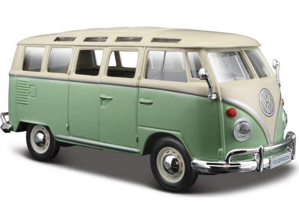 Volkswagen Samba Light Green 1:24 Scale Maisto Diecast Model Bus-Maisto-Diecast Model Centre