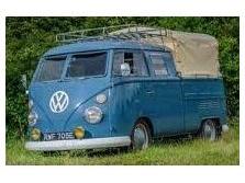 Volkswagen T1 Blue w/Hood 1:43 Scale Diecast Model Pickup – Cararama-Cararama-Diecast Model Centre