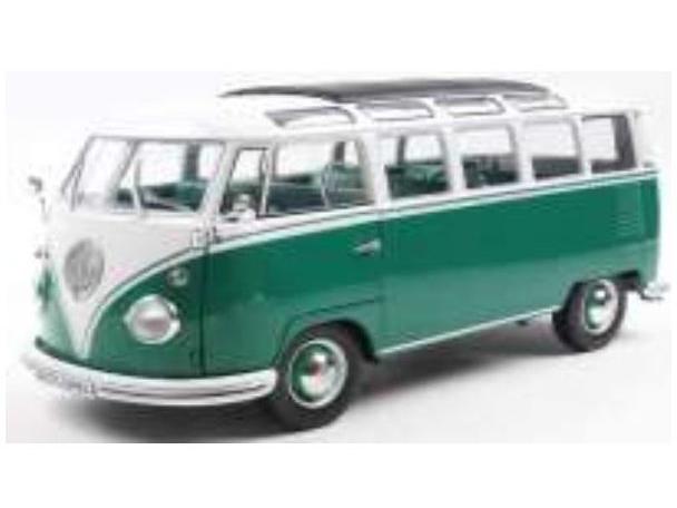 Volkswagen T1 Samba Green/White 1962 1:18 Scale Diecast Model Bus – Solido-Solido-Diecast Model Centre