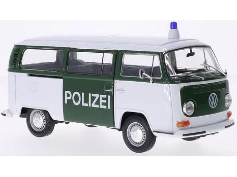 Volkswagen T2 Bus 1972 Polizei 1:24 Scale Welly Diecast Model-Welly-Diecast Model Centre