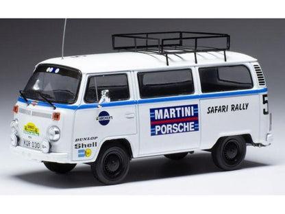 Volkswagen T2 Bus Team Porsche Martini Safari 1978 Rally Assistance 1:43 Scale IXO Diecast Model Van-IXO-Diecast Model Centre