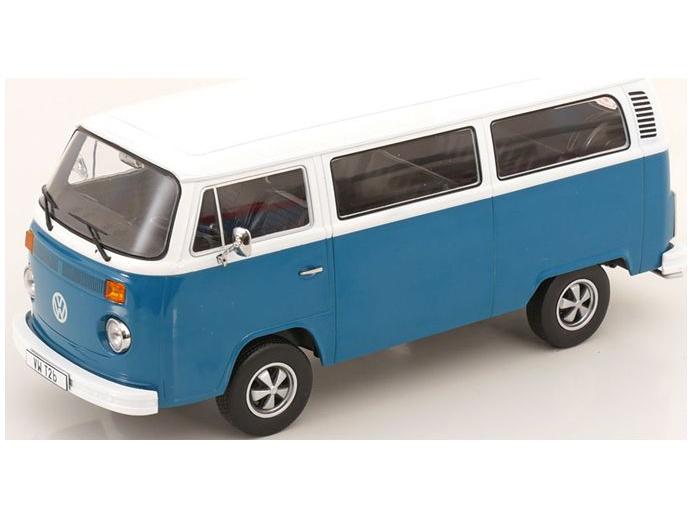 Volkswagen T2b Bus 1972 Blue/White w/Fuchs Rims 1:18 Scale KK Scale Diecast Model Car-KK Scale-Diecast Model Centre