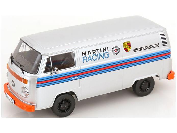 Volkswagen T2b Delivery Van 1972 Porsche Martini Racing Silver 1:18 Scale KK Scale Diecast Model Car-KK Scale-Diecast Model Centre