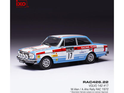 Volvo 142 #17 RAC Rallye 1972 M.Alen/A.Aho 1:43 Scale IXO Diecast Model Car-IXO-Diecast Model Centre