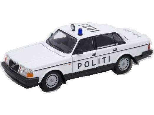 Volvo 240 GL Denmark Police 1986 1:24 Scale Diecast Car – Welly-Welly-Diecast Model Centre