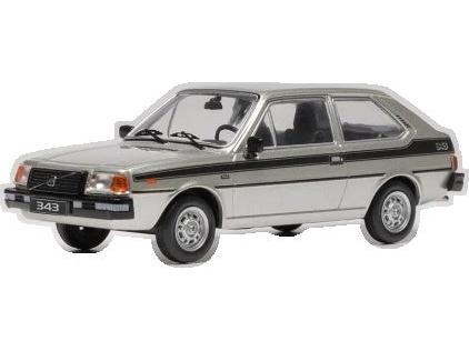 Volvo 343 Silver/Black Stripes 1976 1:43 Scale Diecast Model Car – IXO-IXO-Diecast Model Centre