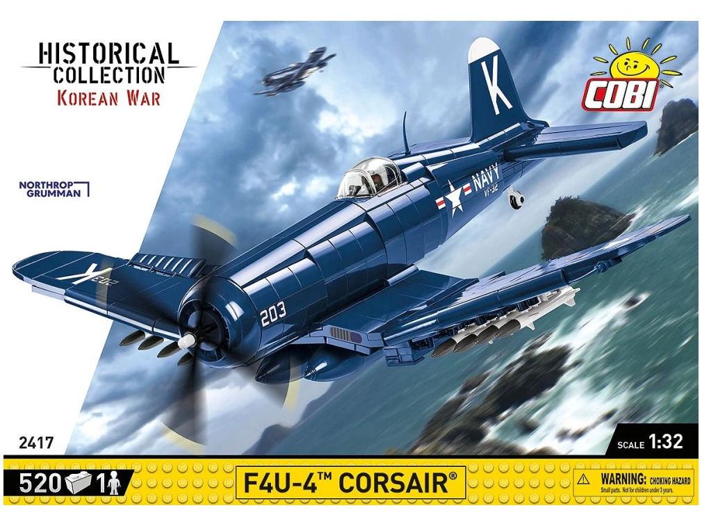 Vought F4U-4 Corsair Korean War (520 pcs) Cobi Brick Build Kit-Cobi-Diecast Model Centre