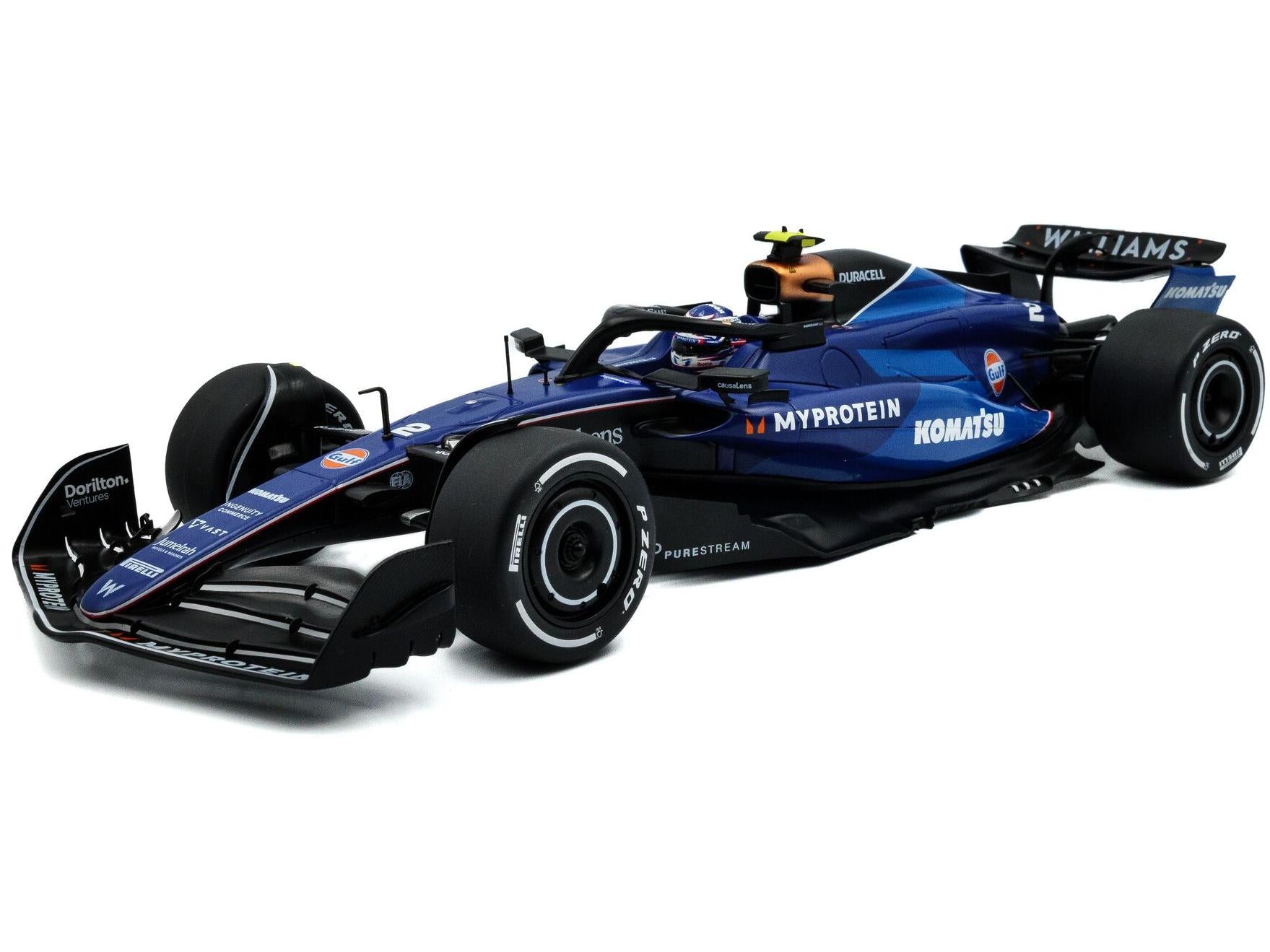 Williams F1 Team FW46 Logan Sargeant F1 Saudi Arabia GP 2024 1:18 Scale Solido Diecast Model-Solido-Diecast Model Centre