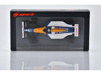 Williams FW15C #0 Winner F1 Belgian GP 1993 Damon Hill 1:43 Scale Resin Car – Spark-Spark-Diecast Model Centre
