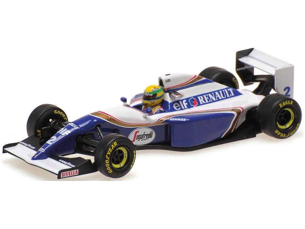 Williams Renault FW16 F1 Brazilian GP 1994 Ayrton Senna 1:64 Scale Diecast Car – Minichamps-Minichamps-Diecast Model Centre