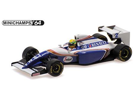 Williams Renault FW16 F1 Pacific GP 1994 Ayrton Senna 1:64 Scale Diecast Car – Minichamps-Minichamps-Diecast Model Centre