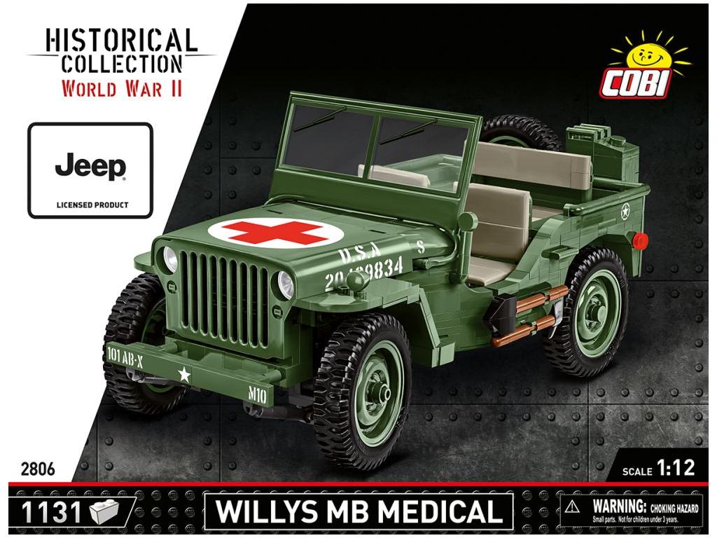 Willys MB (Medical) WWII (1070 pcs) Cobi Brick Build Kit-Cobi-Diecast Model Centre