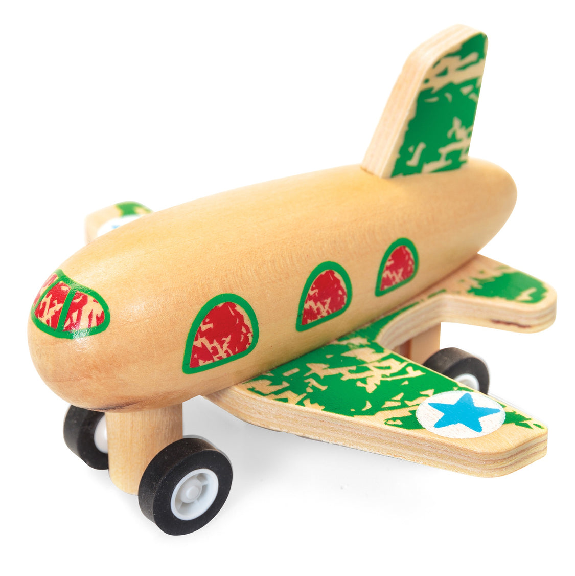 Wooden Pull Back Aeroplane