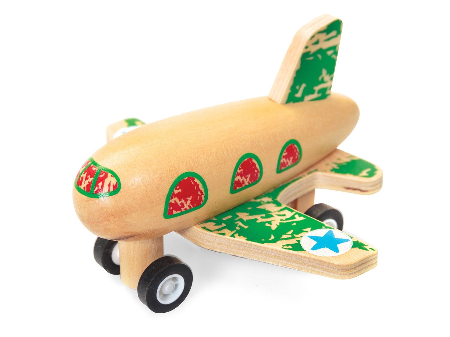 Wooden Pull Back Aeroplane
