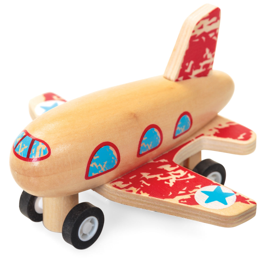 Wooden Pull Back Aeroplane