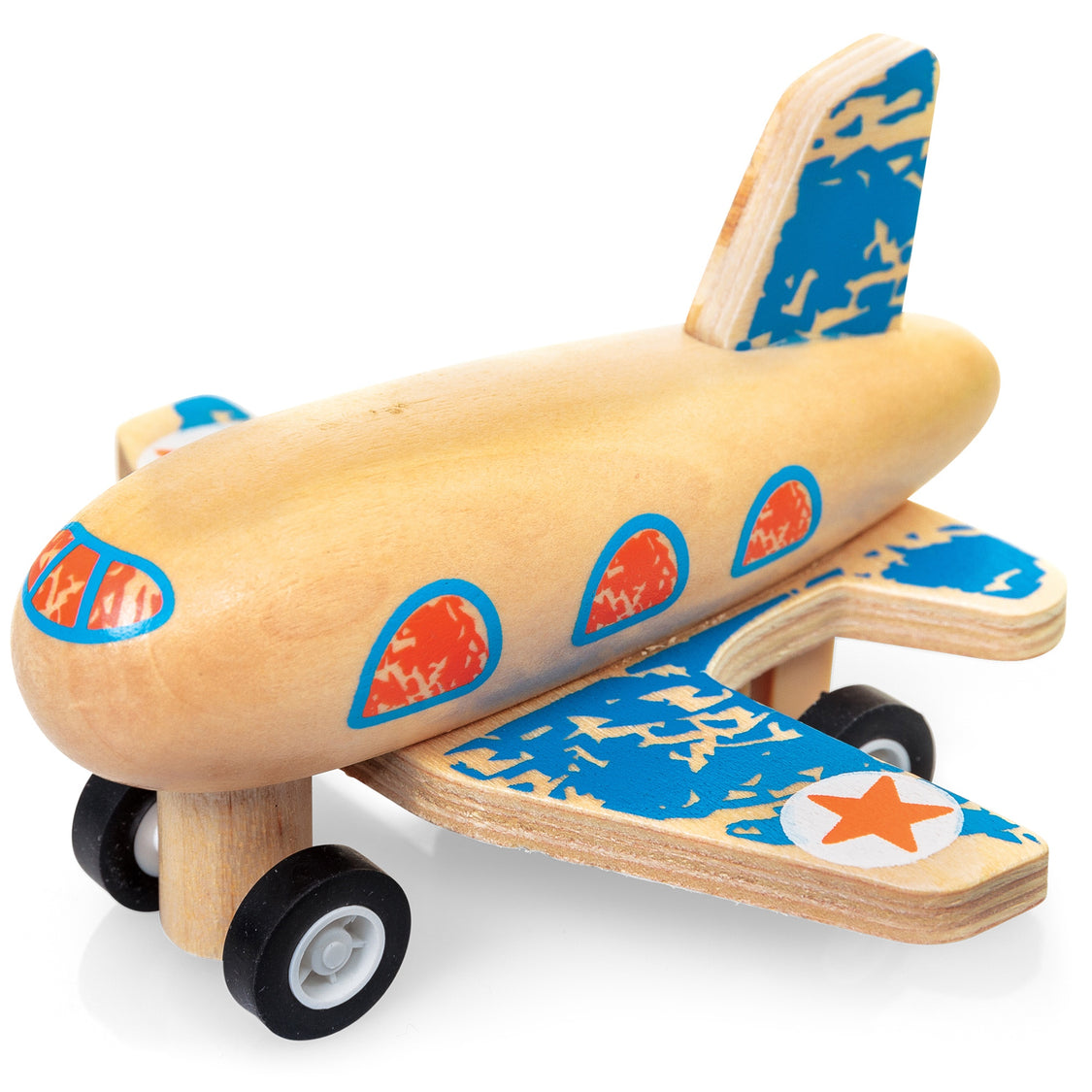 Wooden Pull Back Aeroplane
