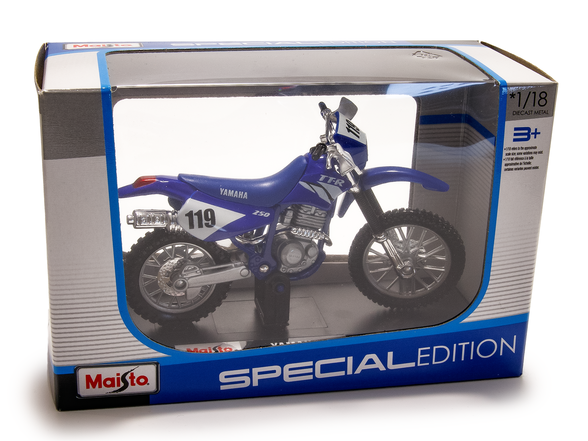 Yamaha TT-R 250 blue 1:18 Motorcycle Model Maisto MAI 39311