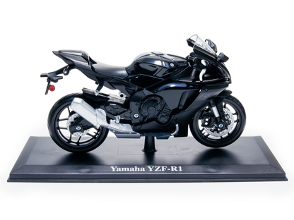 Yamaha YZF-R1 2021 black 1:12 Scale Motorcycle Model