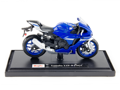 Yamaha YZF-R1 2021 blue 1:18 Scale Motorcycle Model