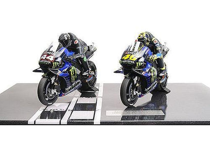 Yamaha YZR-M1 Valencia Test 2019 Hamilton/Rossi - Set 2 Bikes 1:12 Scale Minichamps Diecast Model-Minichamps-Diecast Model Centre