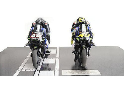 Yamaha YZR-M1 Valencia Test 2019 Hamilton/Rossi - Set 2 Bikes 1:12 Scale Minichamps Diecast Model-Minichamps-Diecast Model Centre