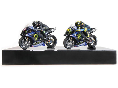 Yamaha YZR-M1 Valencia Test 2019 Hamilton/Rossi - Set 2 Bikes 1:12 Scale Minichamps Diecast Model-Minichamps-Diecast Model Centre